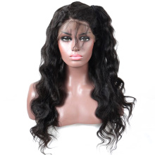 Vente chaude 8A grade 100% vierge de cheveux humains pleine perruque de lacet perruque brésilienne de cheveux humains naturelle noire onde naturelle 8 &quot;-26&quot;